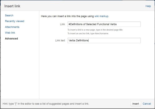 Confluence Advanced Links
