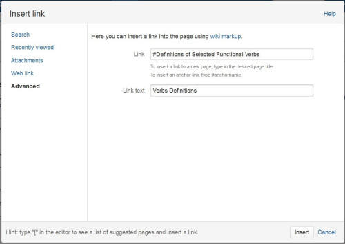 Confluence Advanced Links