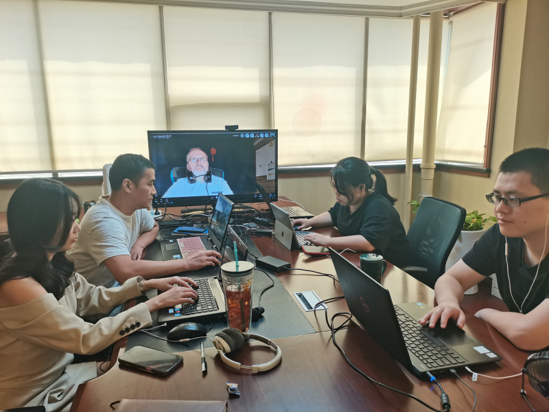 team Leader is working